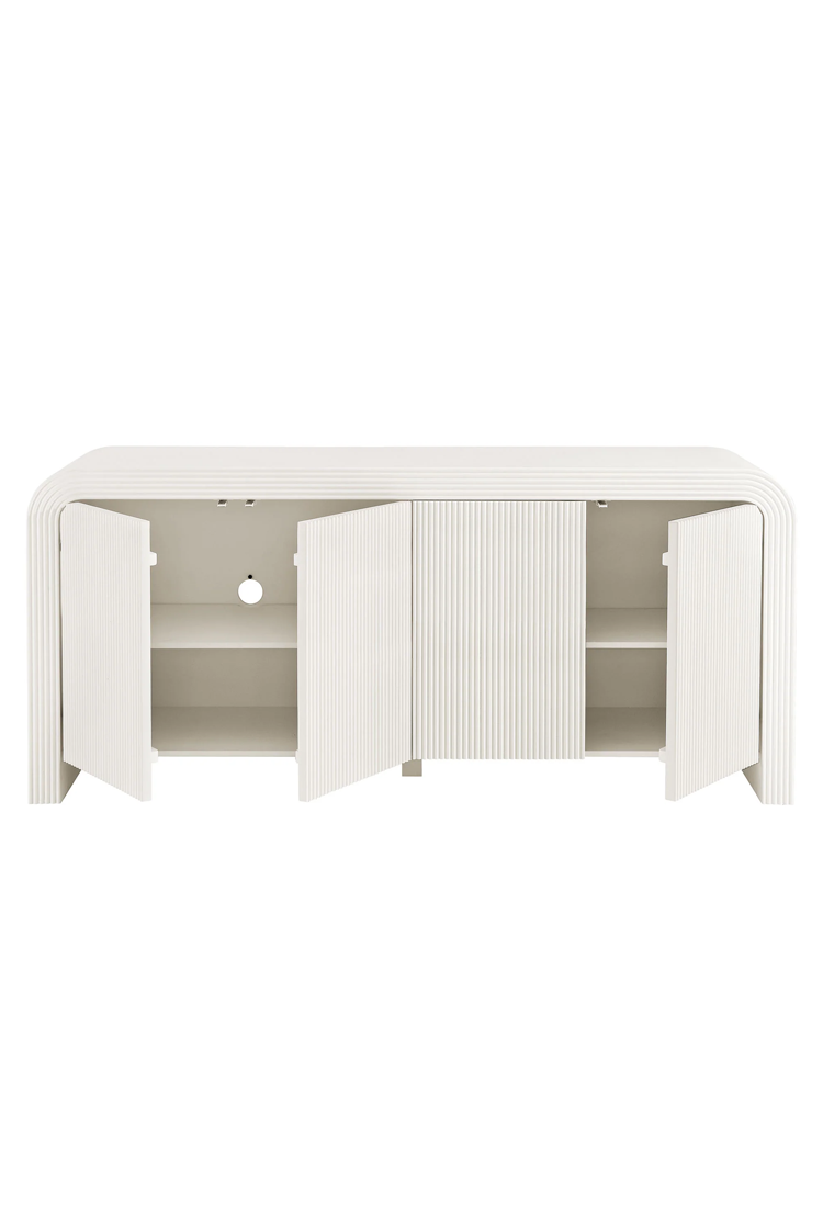 Timber 70" Sideboard Cabinet,White Matte