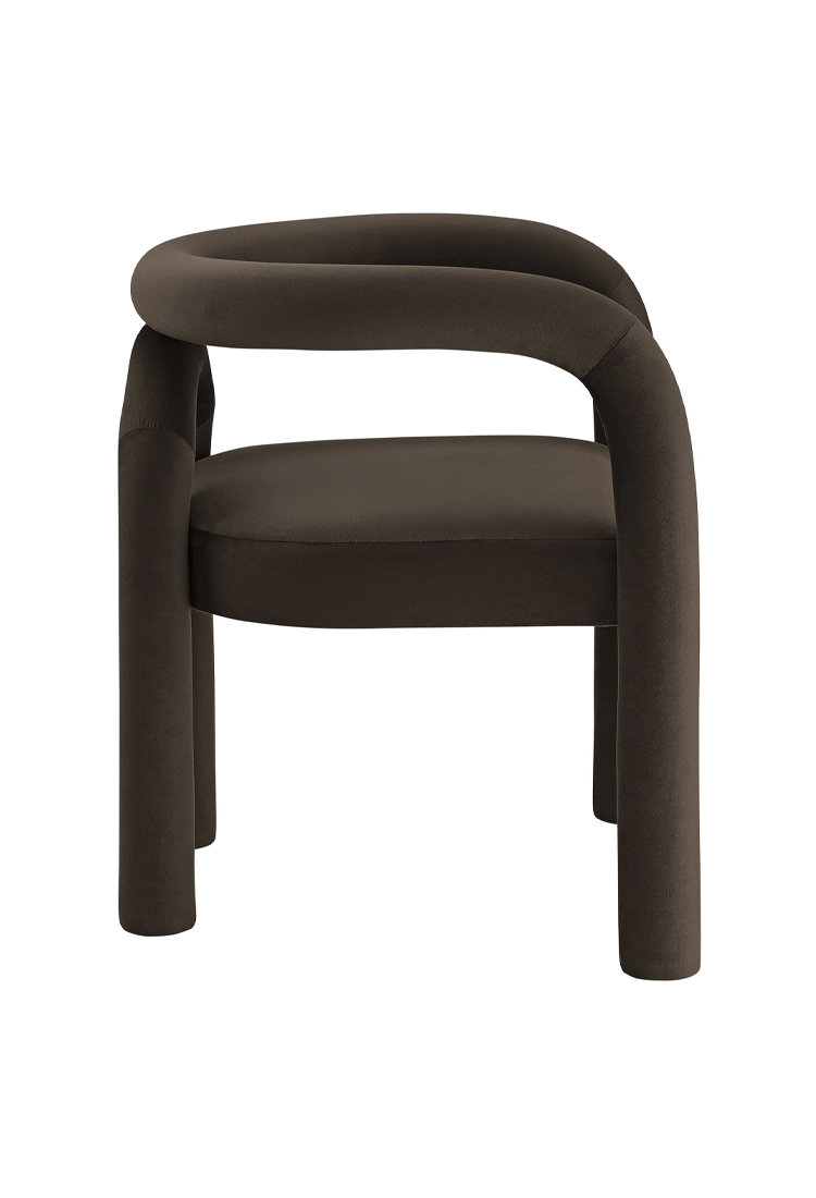 Cavara Velvet Dining Chair,Cocoa