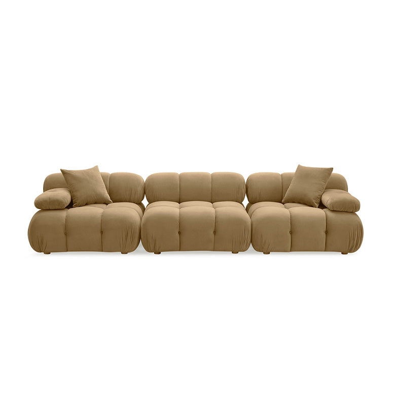Huggy Cafe Au Lait Velvet Sofa