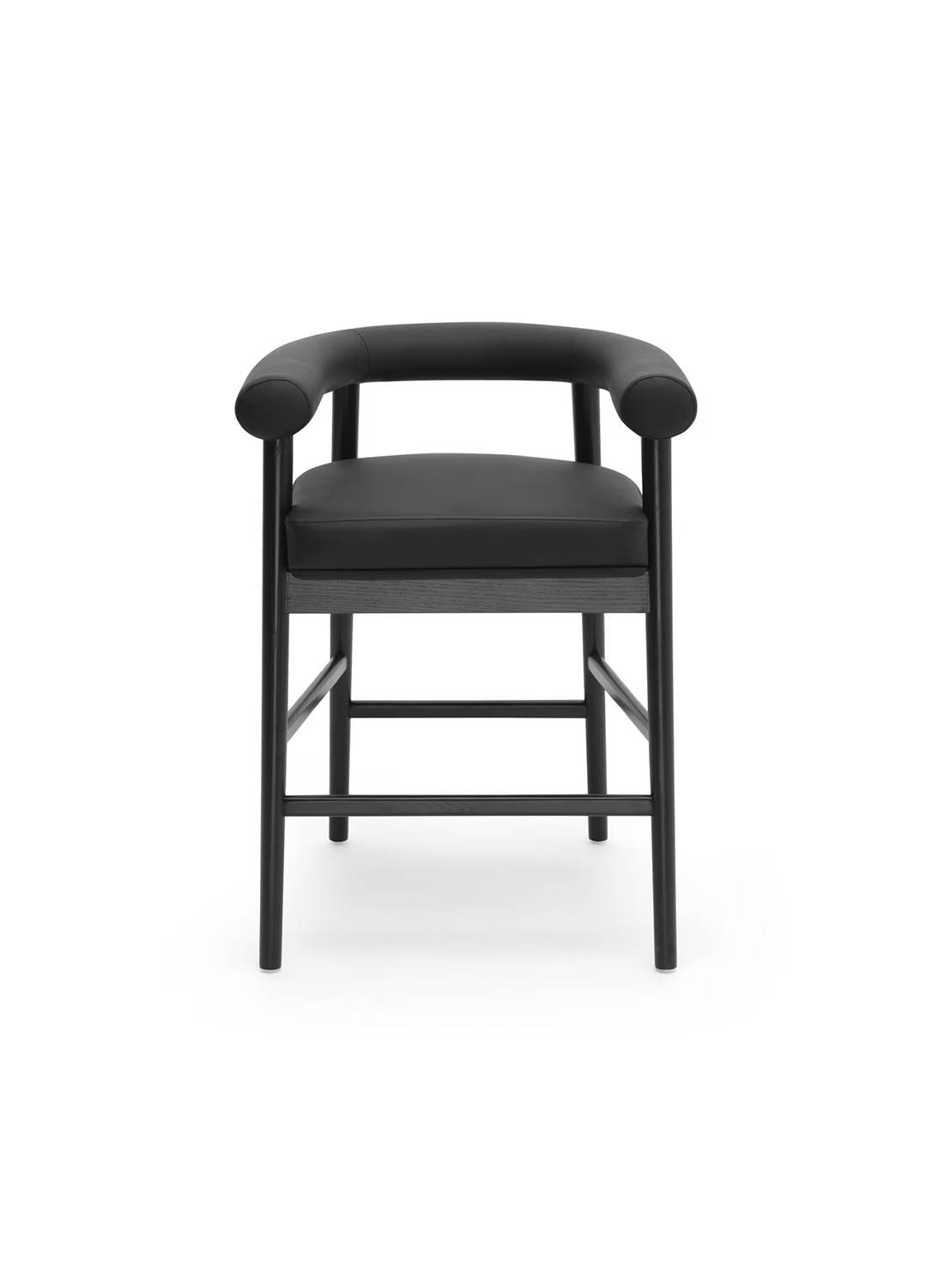 Para Vegan Leather Counter Stool, Black