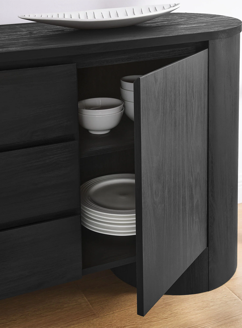 Drakaris Sideboard Storage Cabinet,Black