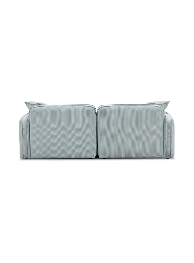 Syntara Velvet Loveseat, Light Blue