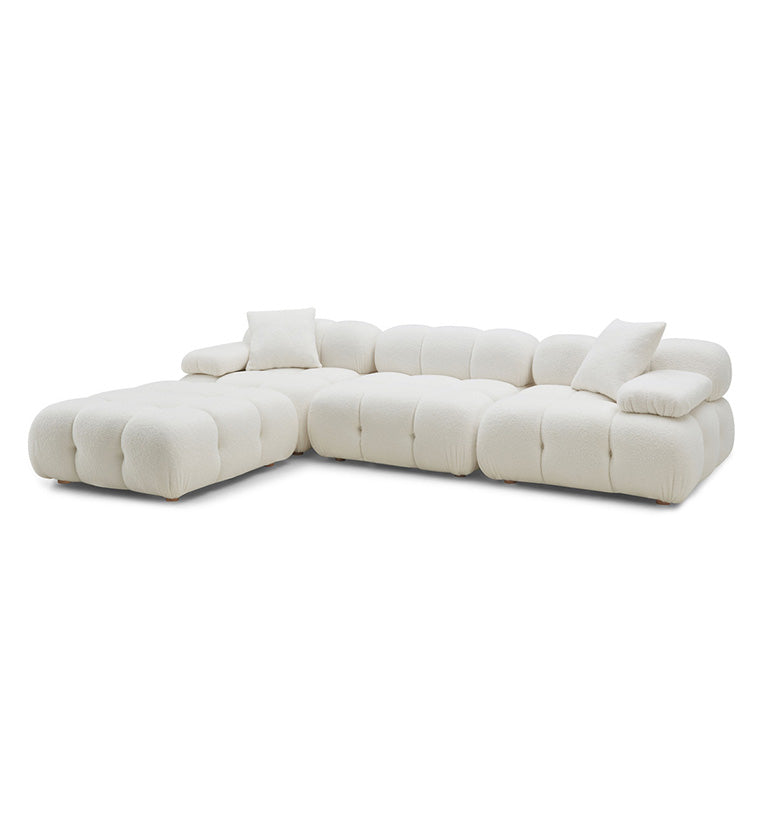 Huggy Cream Vegan 4-piece Sectional