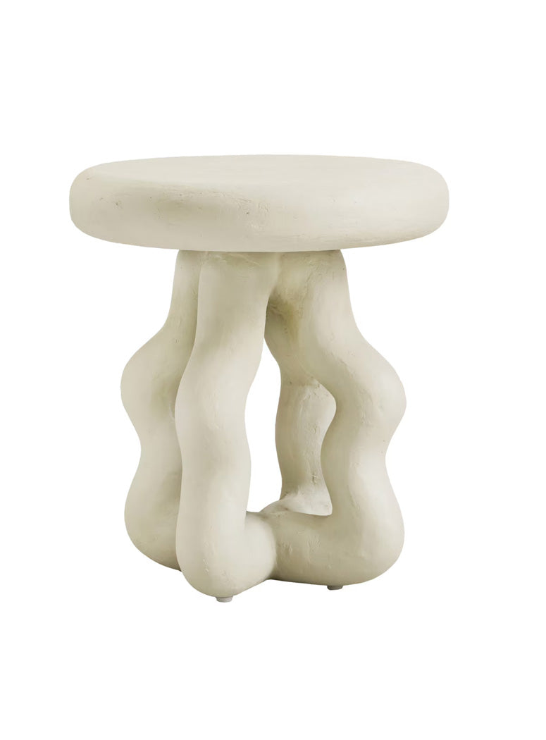 Jaxen Cream Textured Side Table