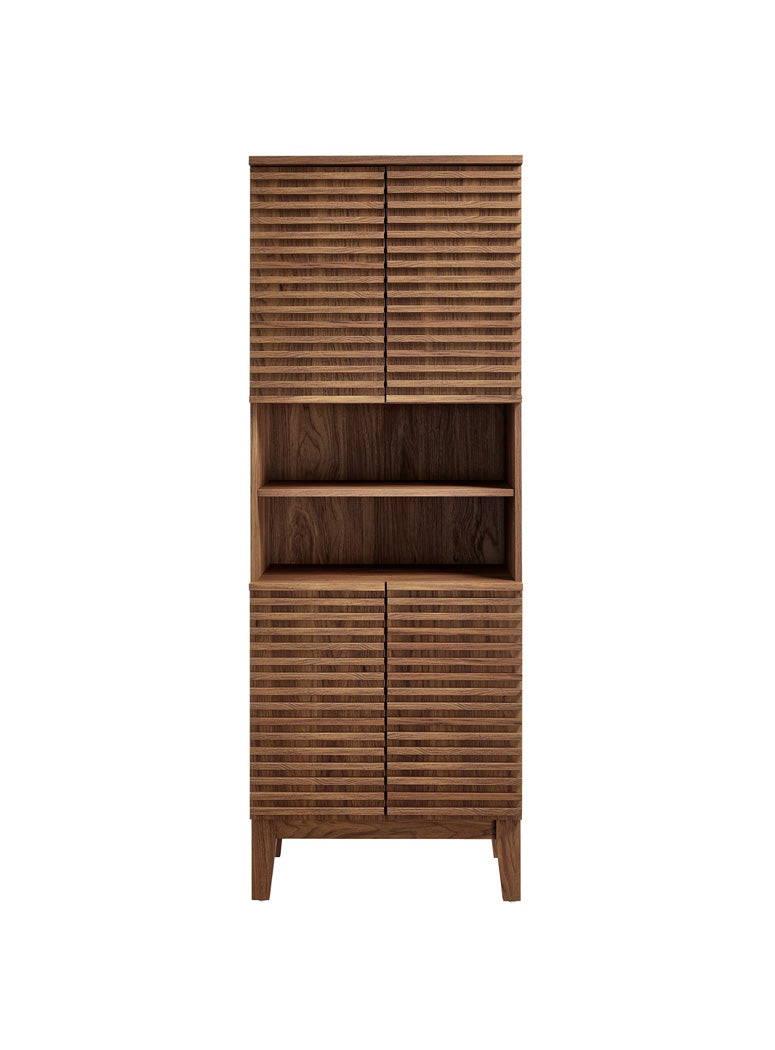 Chateau BRender Tall Narrow Bathroom Storage Cabinet,walnut