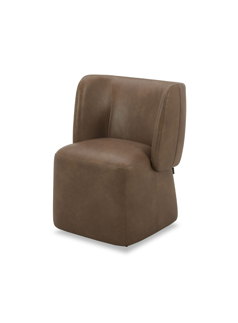 Enclave Vegan Leather Swivel Dining Chair