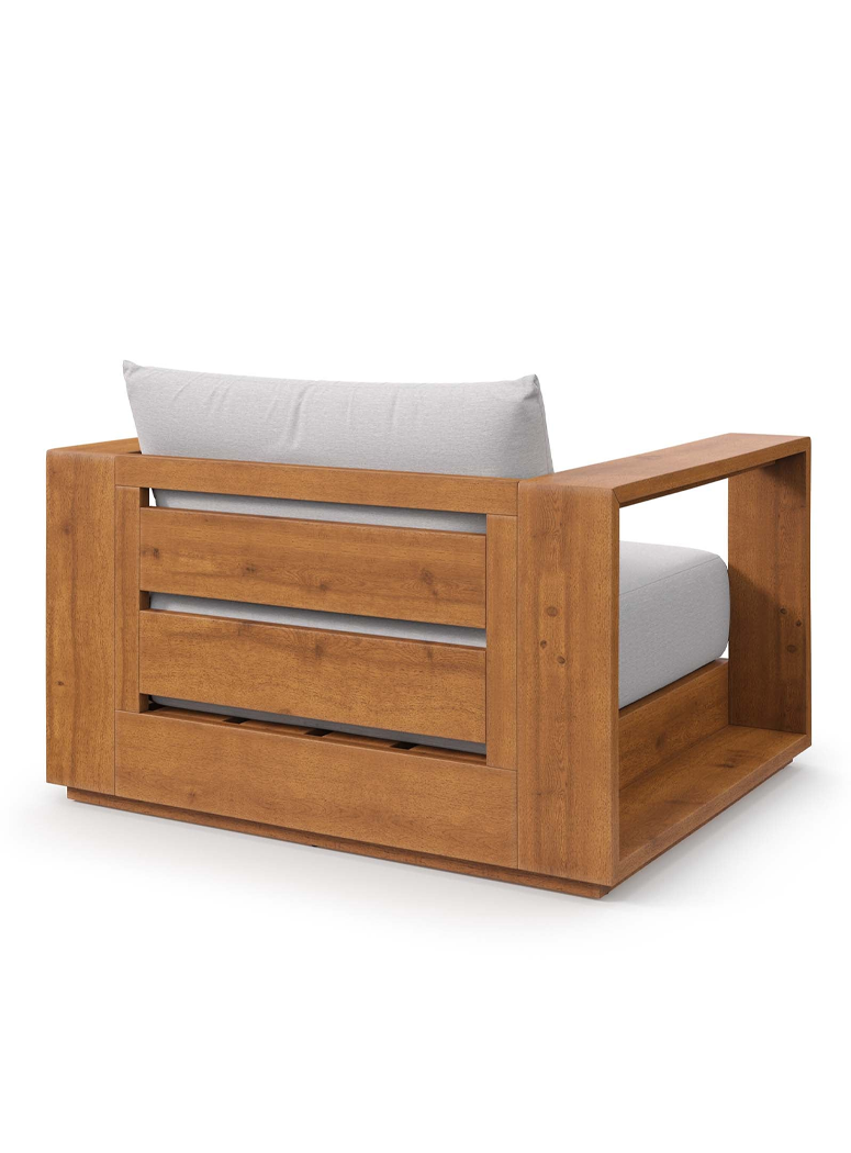 Credenza Outdoor Wood Chair, natural