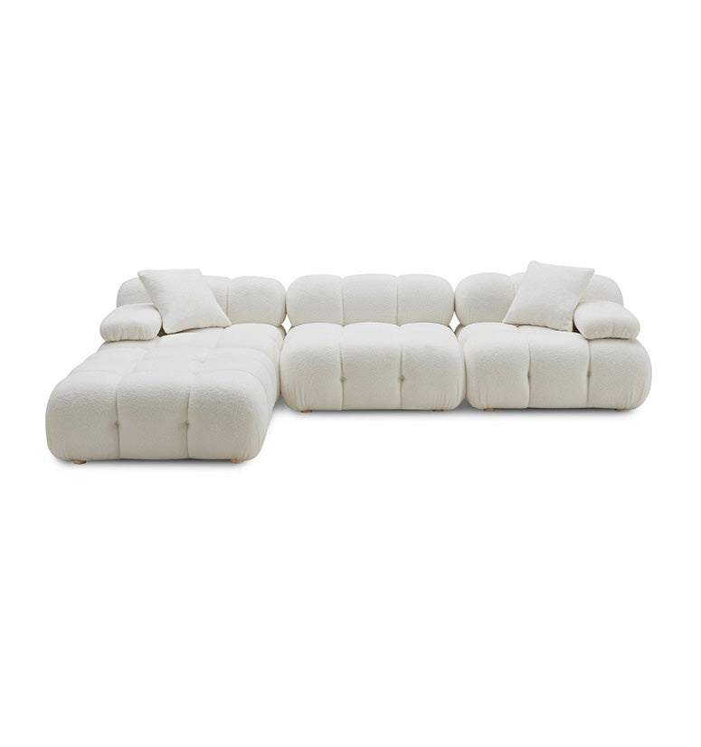 Huggy Cream Vegan 4-piece Sectional