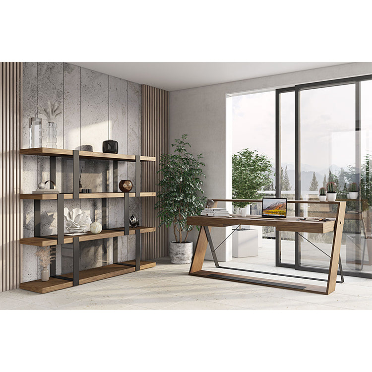 Brewy Walnut & Black Bookshelf