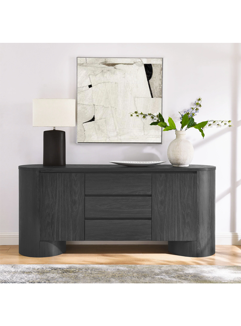 Drakaris Sideboard Storage Cabinet,Black