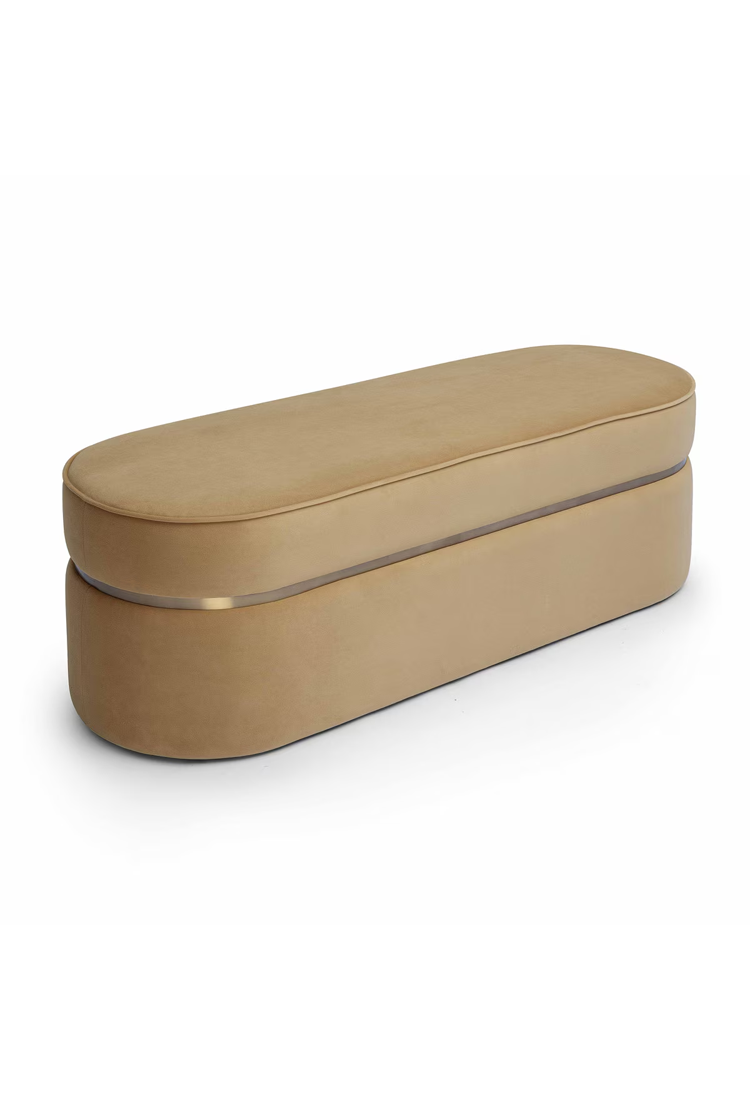 Kian Velvet Peach Bench