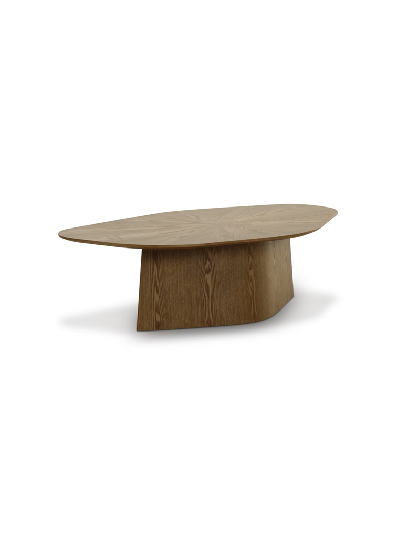 Fiorael Geometric Coffee Table,Brown Ash