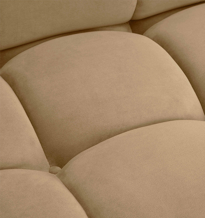 Huggy Cafe Au Lait Velvet 6-piece U-Sectional