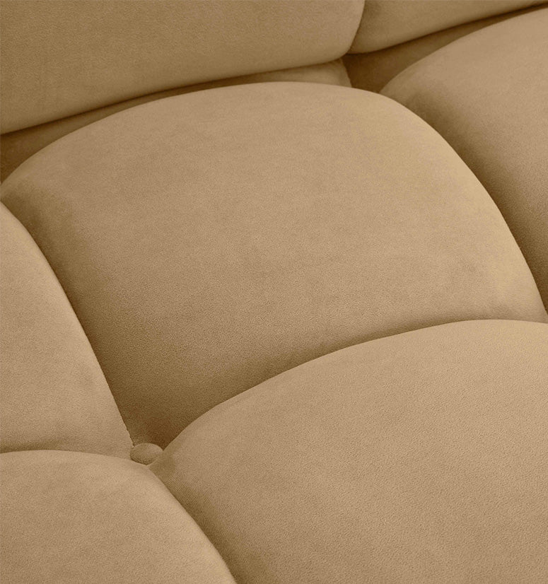Huggy Cafe Au Lait Velvet 4-piece Sectional