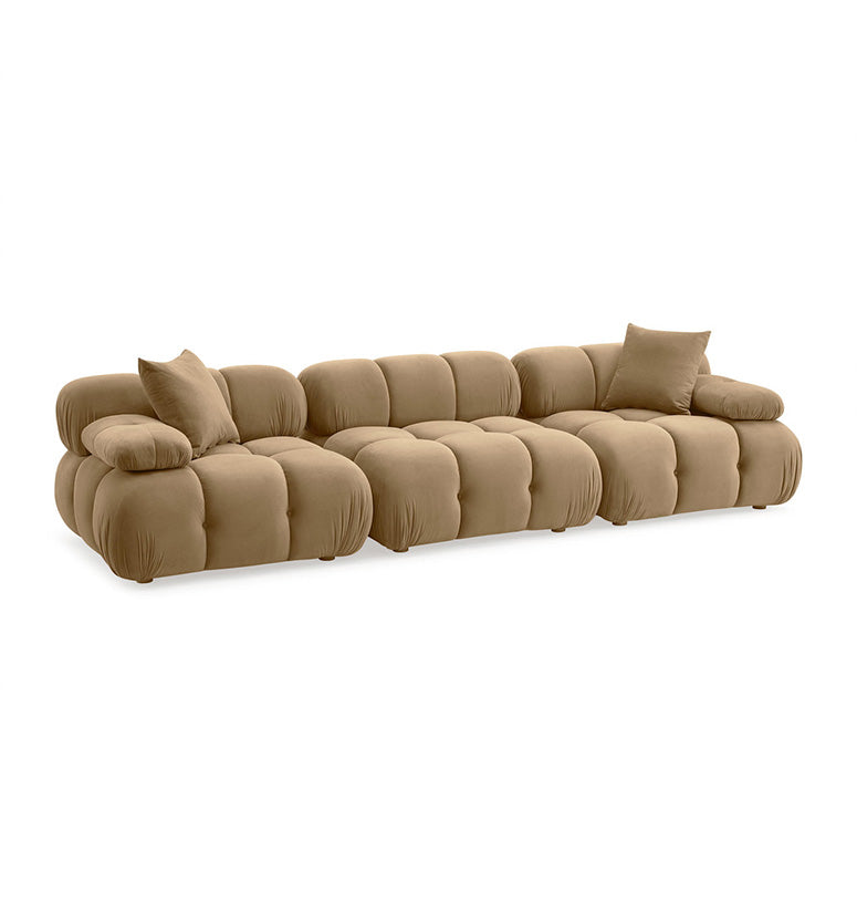 Huggy Cafe Au Lait Velvet Sofa