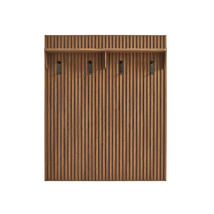 Chateau Coat Rack Panel With Shelf, walnut
