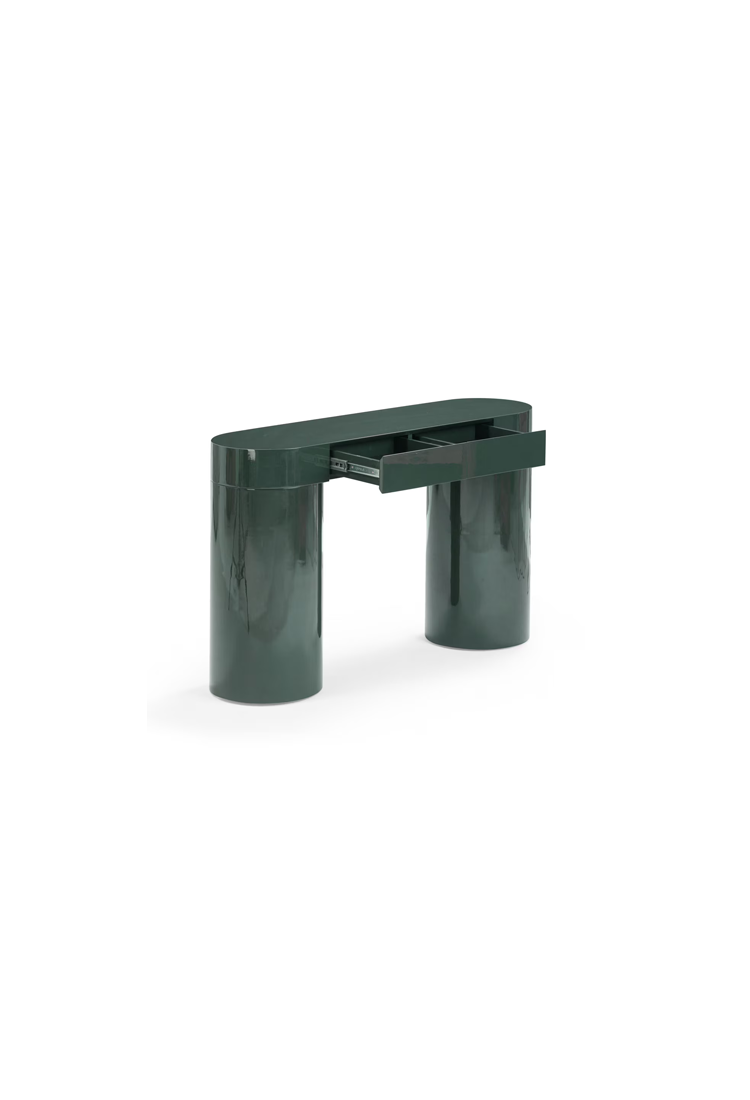 Nymera High Gloss Console Table,Green