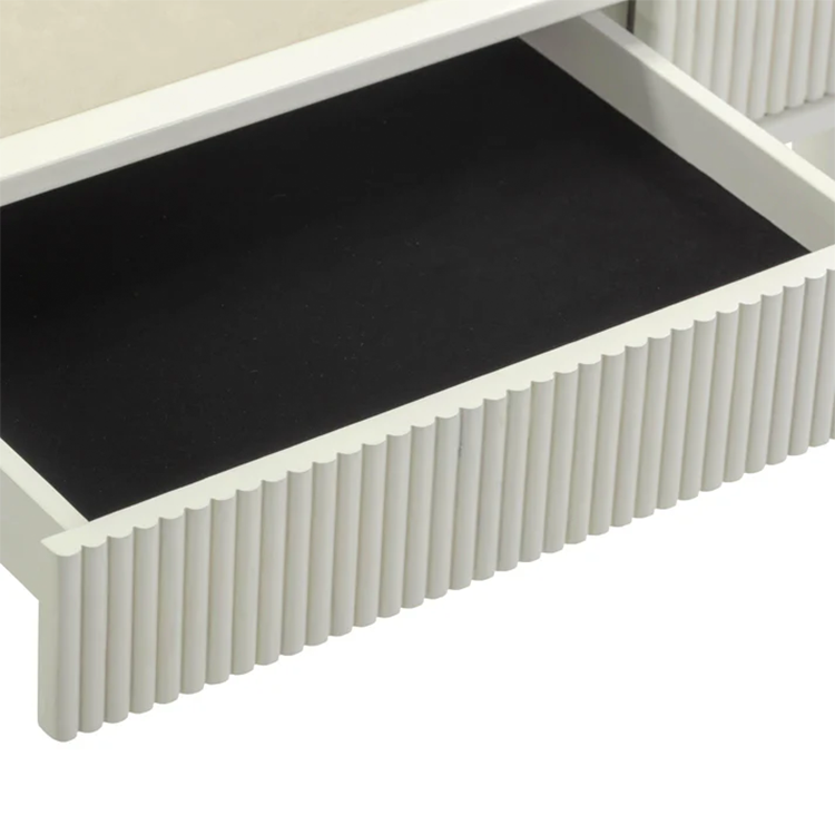 Sarene Cream 2-Drawer Executive Work Desk
