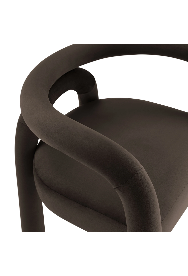 Cavara Velvet Dining Chair,Cocoa
