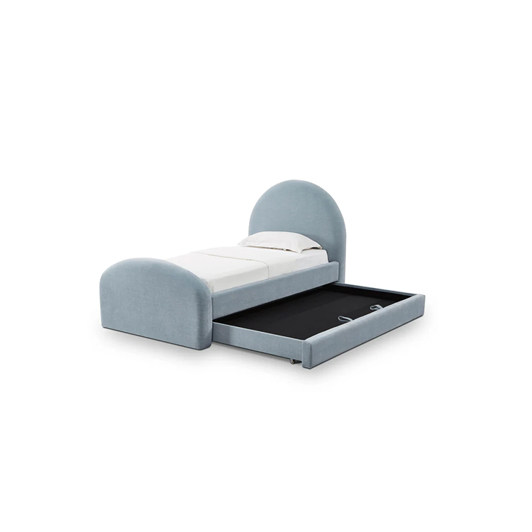 Blue Moon Chenille Twin Trundle Bed
