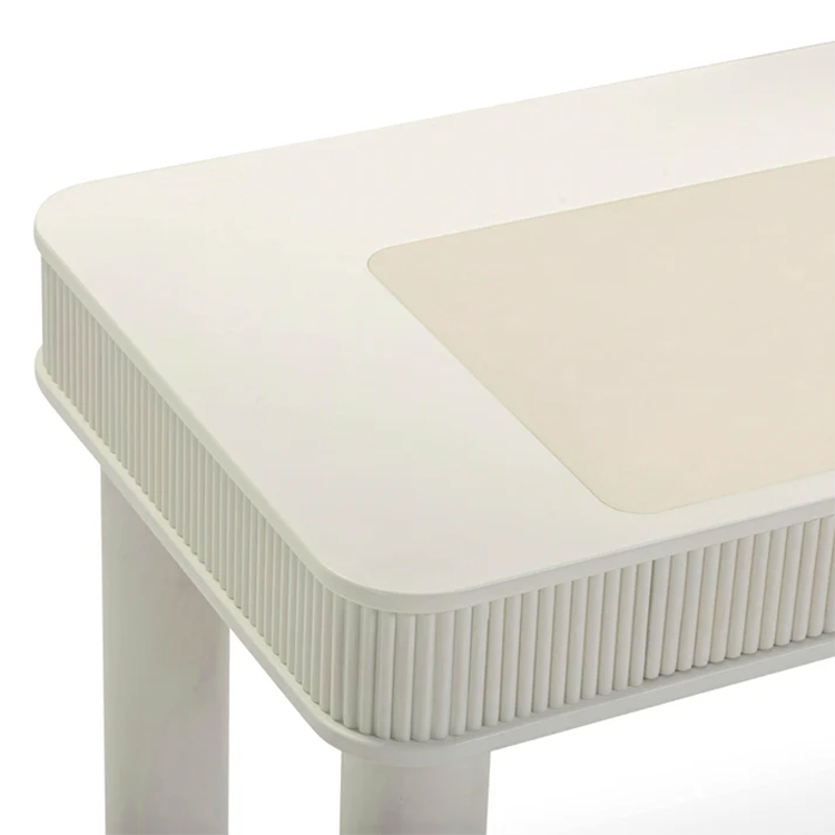 Sarene Cream 2-Drawer Executive Work Desk