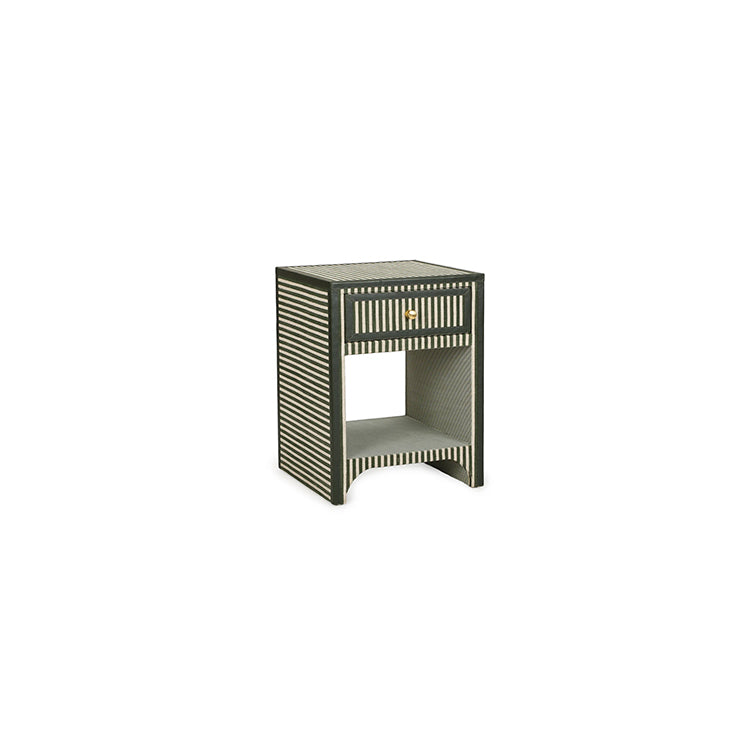 Kona 18" Nightstand, Green Stripe
