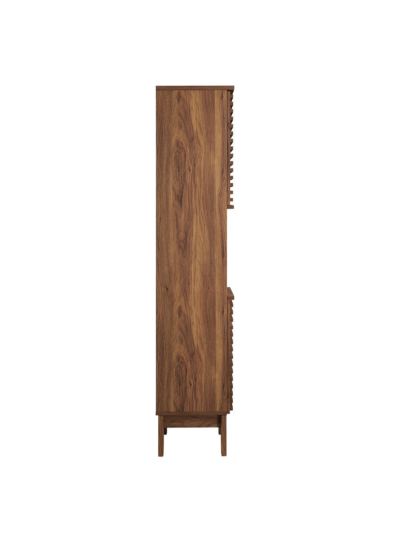 Chateau Narrow Bathroom Storage Cabinet,walnut
