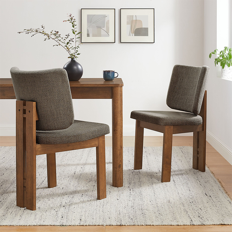 Alma Armless Dining Chairs set of 2, Taupe