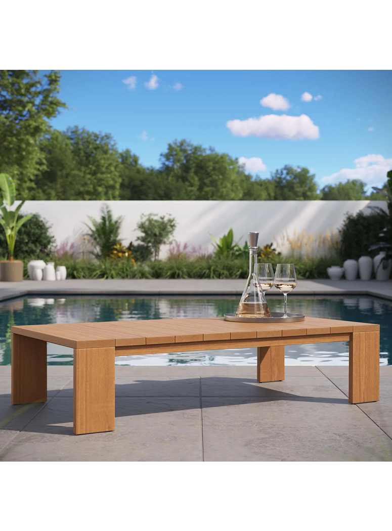 Credenza Outdoor Coffee Table, natural