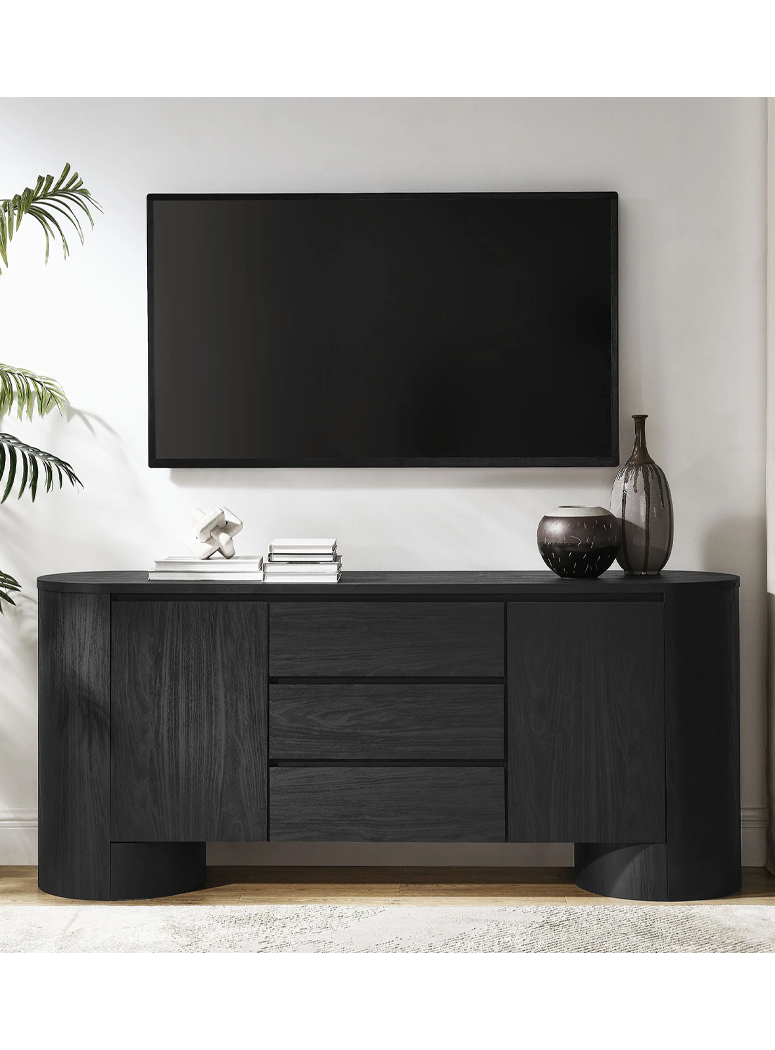 Drakaris Sideboard Storage Cabinet,Black