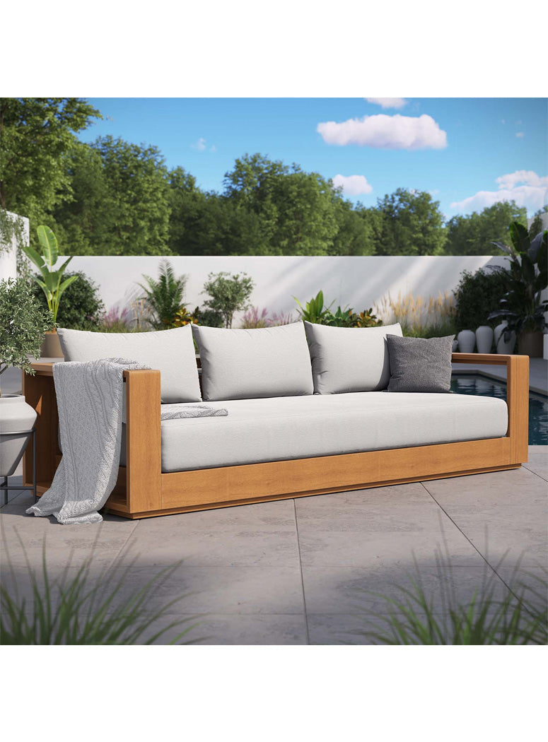 Credenza Outdoor Wood Sofa, natural
