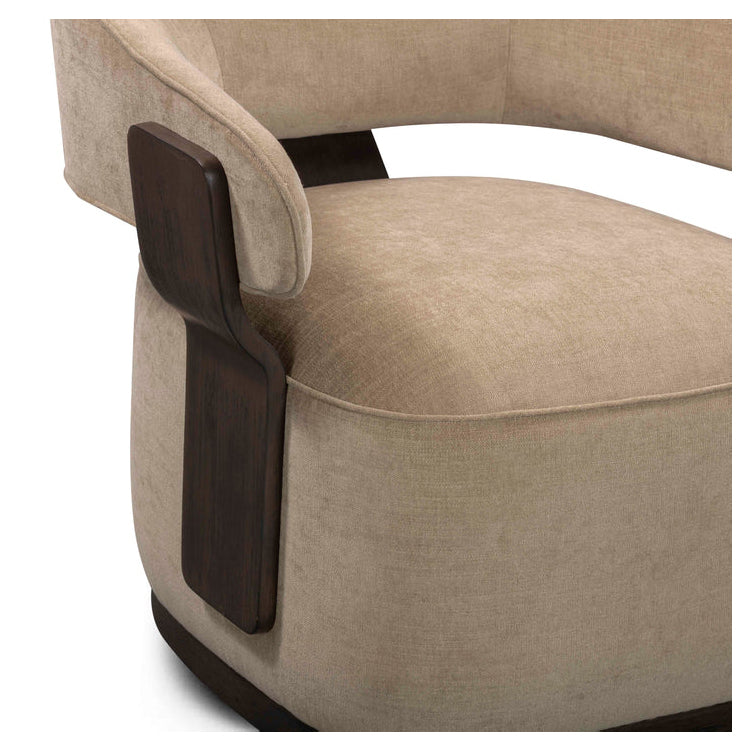 Maddie Swivel Accent Chair, stone