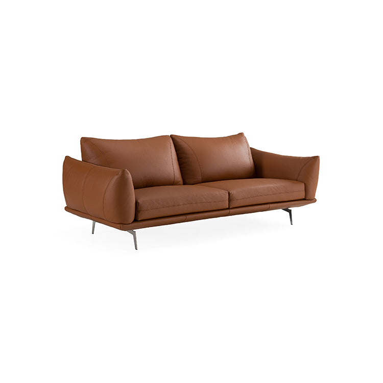 Lopez Leather Sofa, Cognac