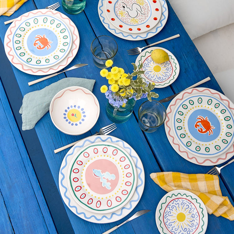 Costa Nova Summer Bliss Salad/Dessert Plate, Guppy
