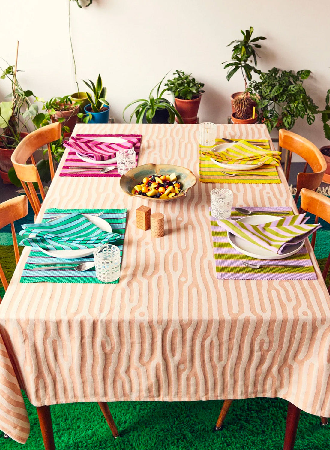 Dusen Dusen Herb Stripe Placemats (set of 4)