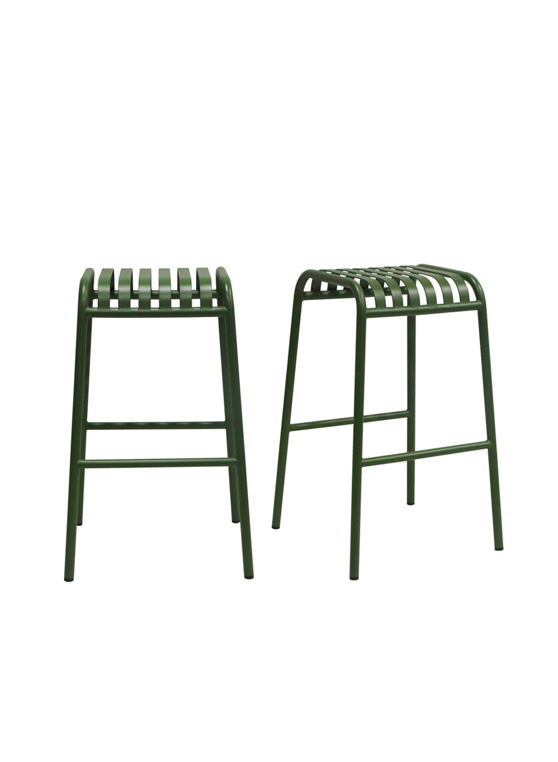 Elara Outdoor Bar Stool, dark green (set of 2)