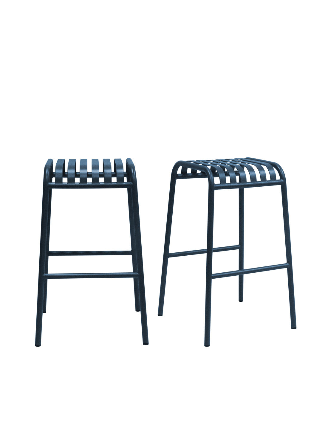Elara Outdoor Bar Stool, dark blue (set of 2)