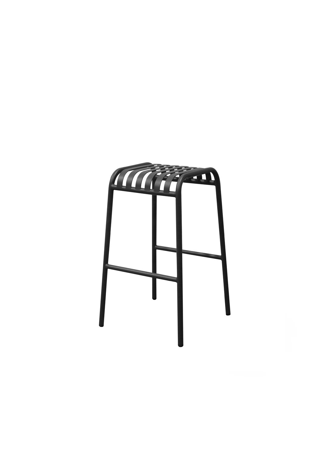 Elara Outdoor Bar Stool, black (set of 2)