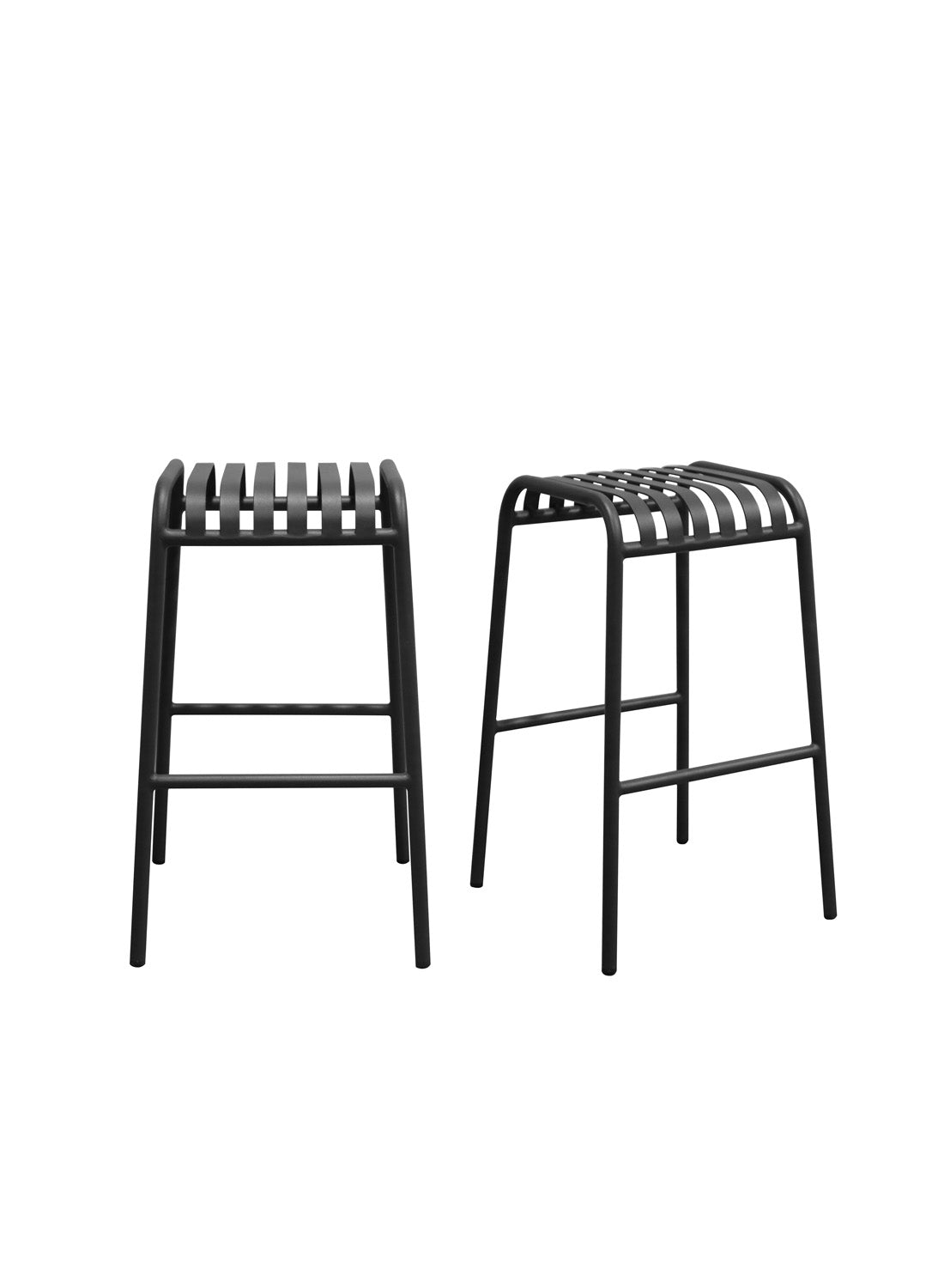 Elara Outdoor Bar Stool, black (set of 2)