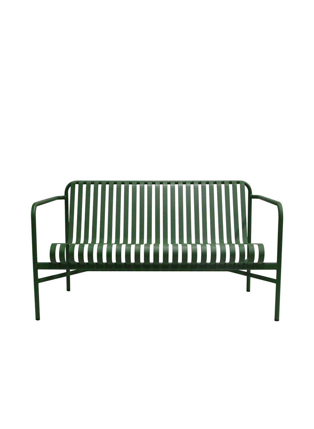 Elara Outdoor Loveseat, dark green