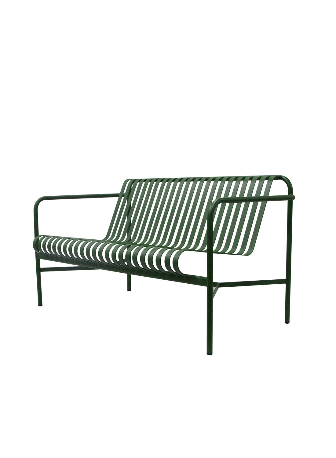 Elara Outdoor Loveseat, dark green