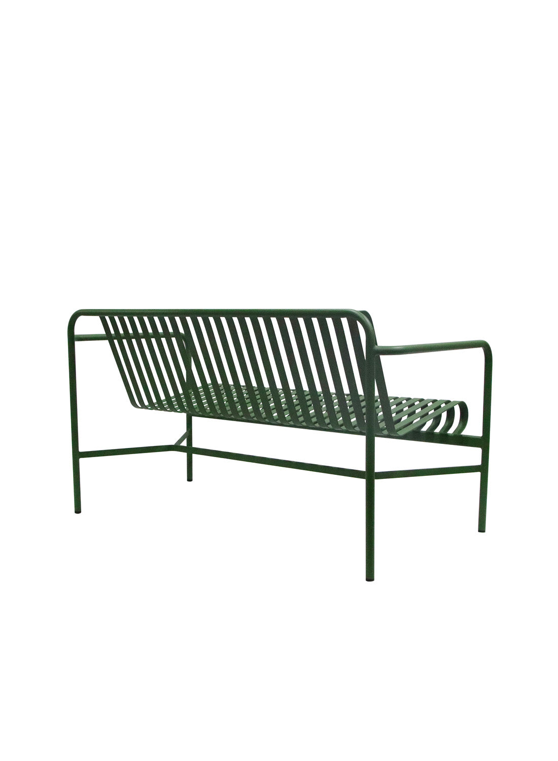 Elara Outdoor Loveseat, dark green