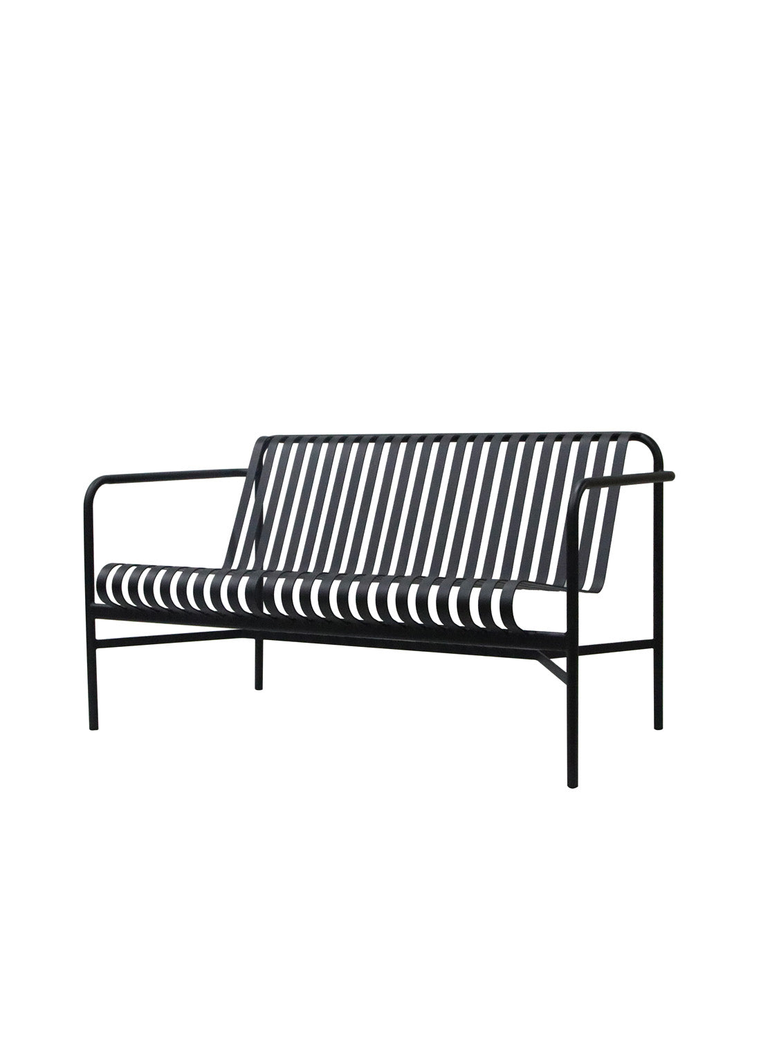 Elara Outdoor  Loveseat, black