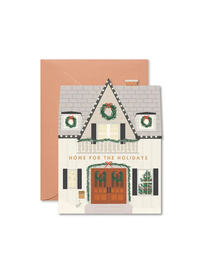 Home For the Holidays Die-Cut Greeting Card