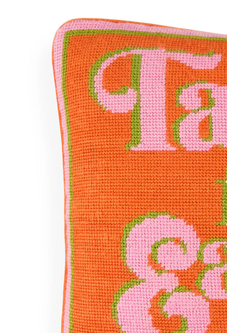 Jonathan Adler Take It Easy Needlepoint Pillow