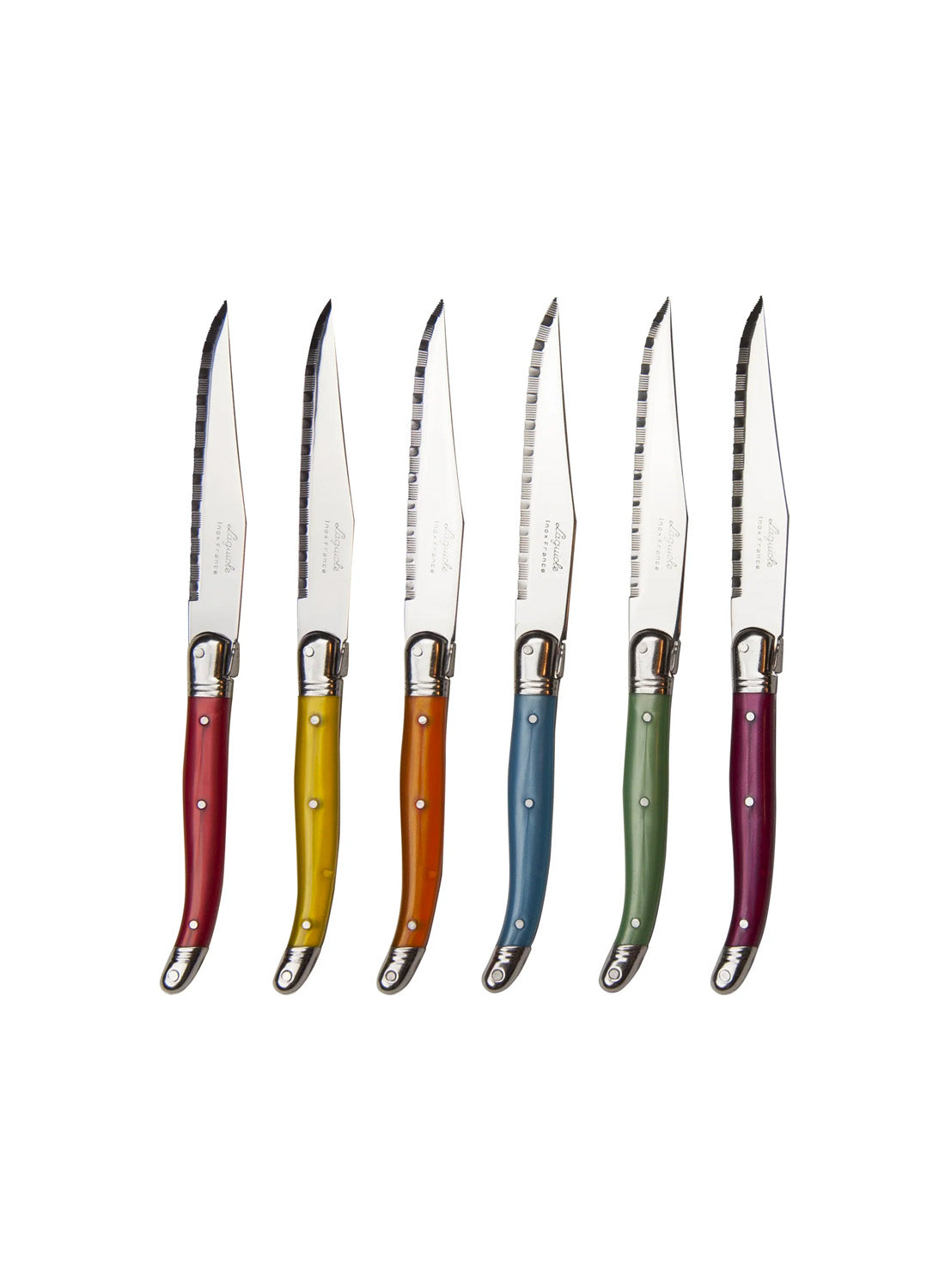 Laguiole Rainbow Steak Knives, set of 6