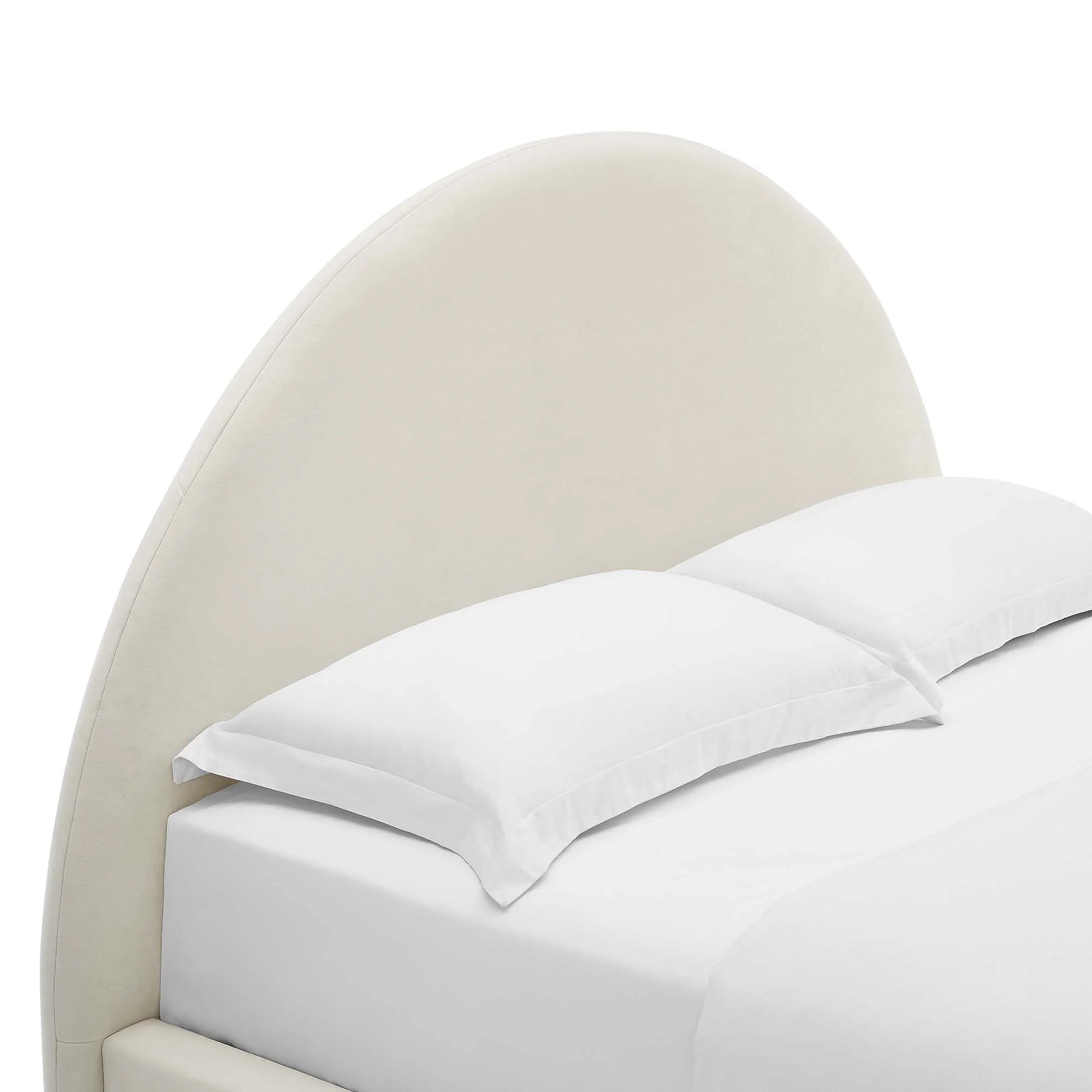 Resorts Velvet Full Bed, Cream