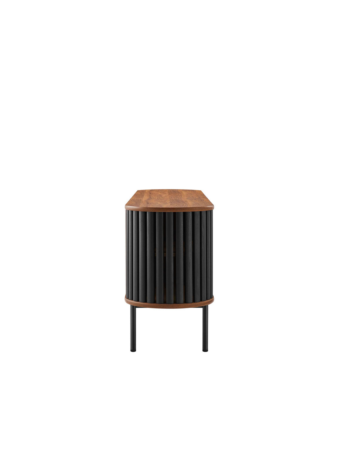 Kanso Media Stand, Walnut Black