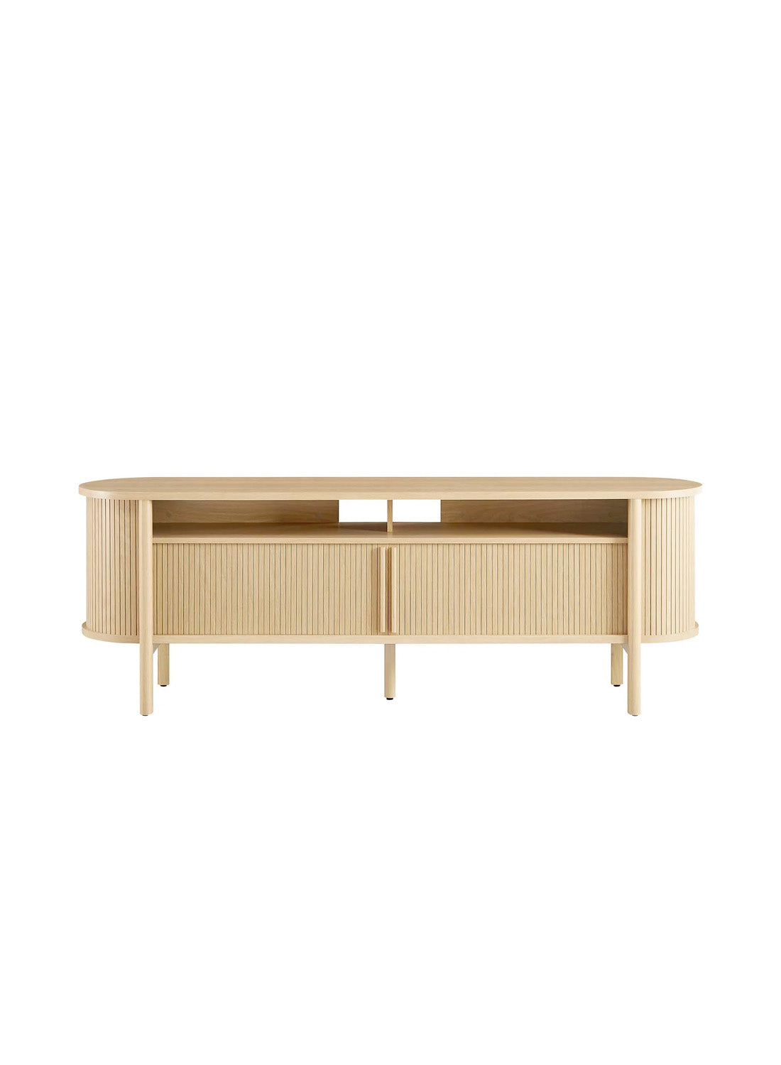 Flute 71" Media Stand,Oak