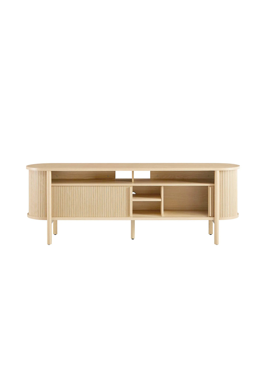 Flute 71" Media Stand,Oak